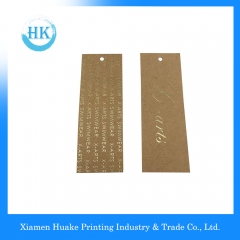 Kraft Paper Hang Tag z nadrukiem na gorąco Huake Printing