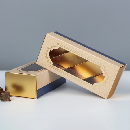 Custom Food Candy Cake Box Packaging Chocolate Folding Cardboard Box With Clear Lid 