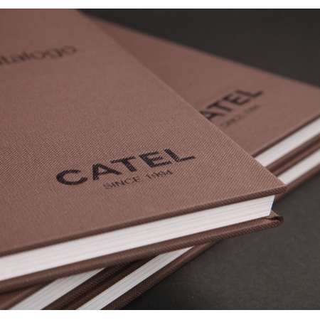 Custom Coffee Table Book Printing Big Leather Brochure Fabric Catalogue Hardcover Book 