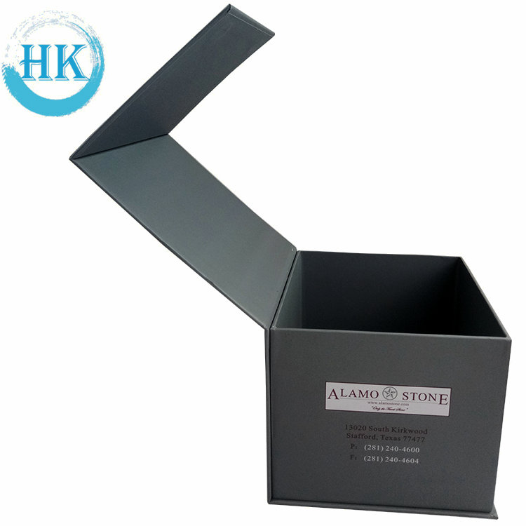 Luxury Gray Cardcover Display Box With Magnetic Buckle
