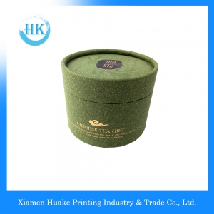 zielona nadrukowana złota tłoczona herbata pakująca szara deska papierowa rdzeń tuba z flip cap 